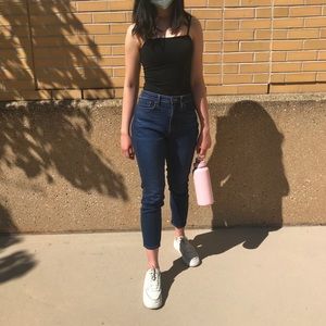 Dark Wash High Waisted Mom Jeans